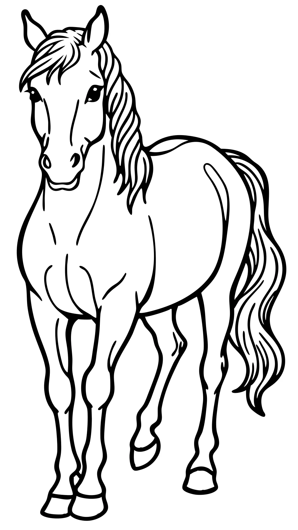 horse coloring in pages